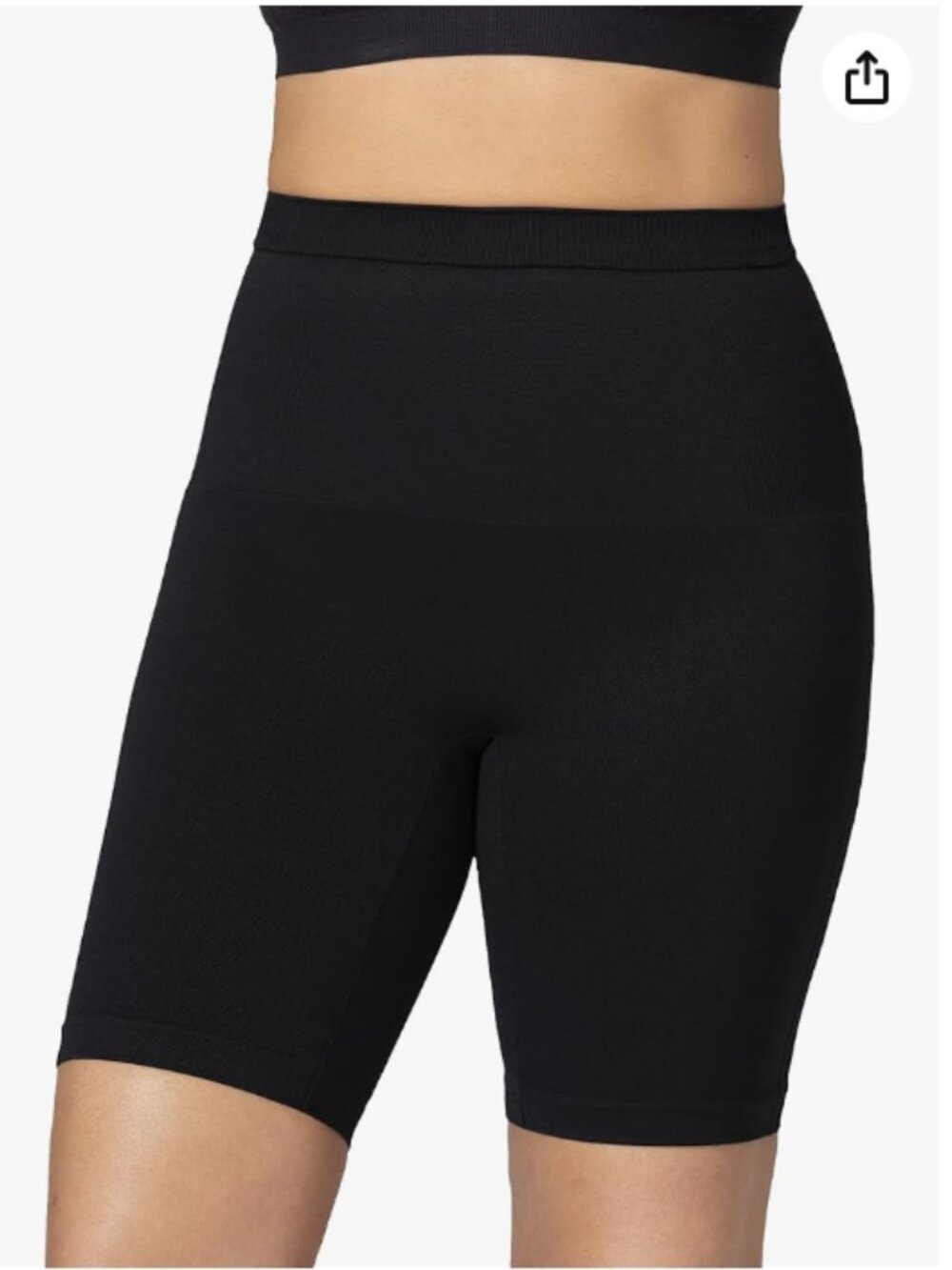 Shapermint Fresh Control Mid-Waist Shaper Bike Shorts black/XL NWT - Picture 3 of 5
